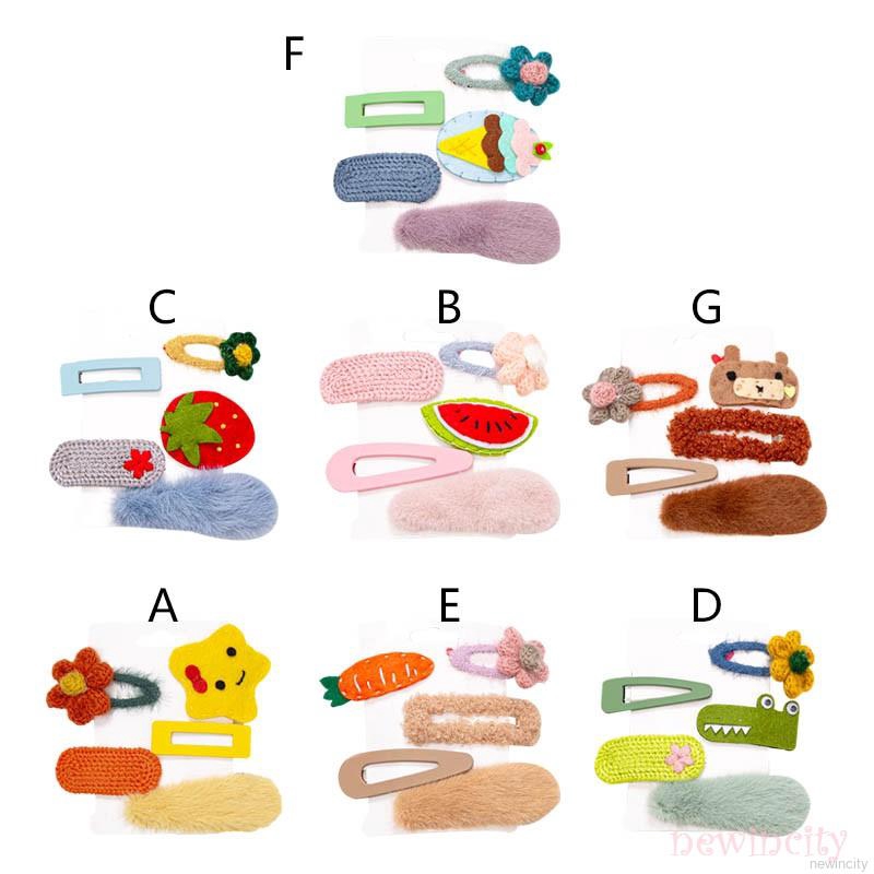 Set kẹp tóc tạo hình trái cây dễ thương cho bé gái