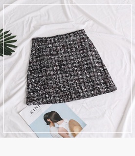 Chân váy dạ tweed