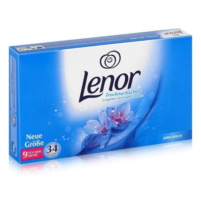 Giấy thơm Lenor Đức 34 tờ, Giữ cho quần áo thơm suốt 48h