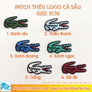 Patch vải ủi thêu hình logo cá sấu S59