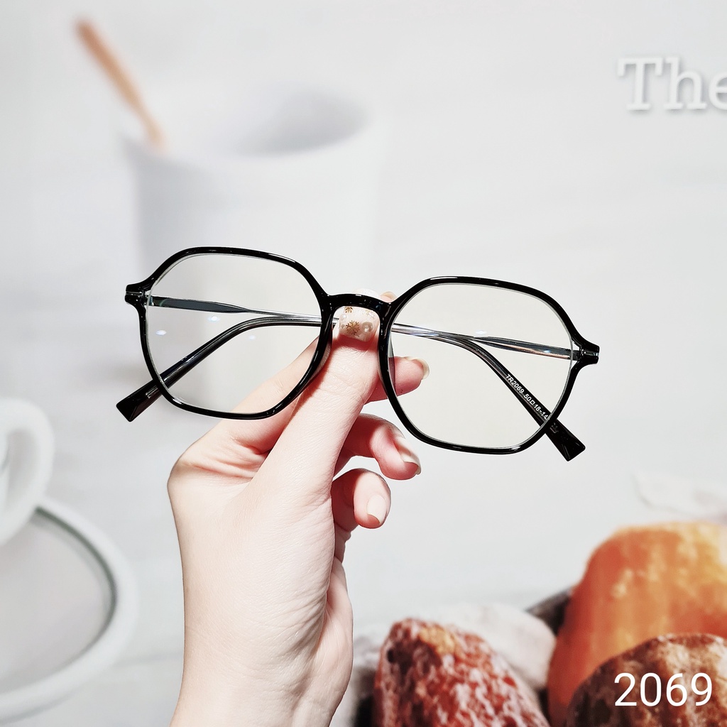 Kính gọng vuông nam nữ LILYEYEWEAR chất liệu nhựa thanh mảnh nhẹ nhàng thời trang 2069