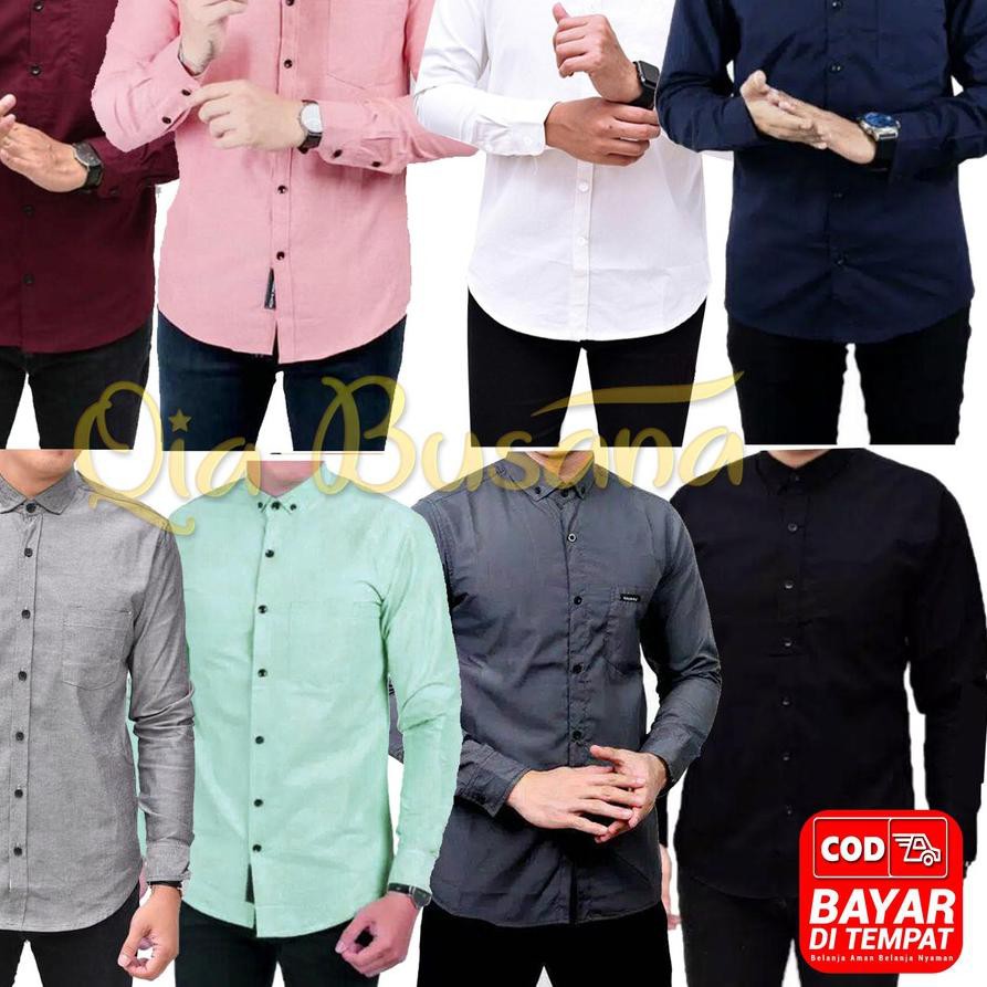 Áo Sơ Mi Tay Dài Màu Trơn Thời Trang Nữ Tính