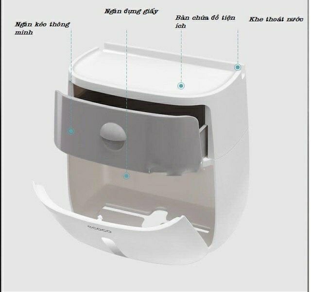 Hộp giấy vệ sinh cao cấp Ecoco mẫu mới