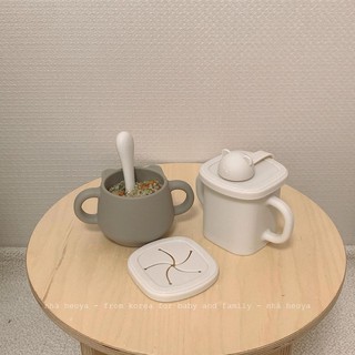 <có sẵn> CỐC NƯỚC SILICON CHO BÉ GẤU BLUEMAMA MODUI