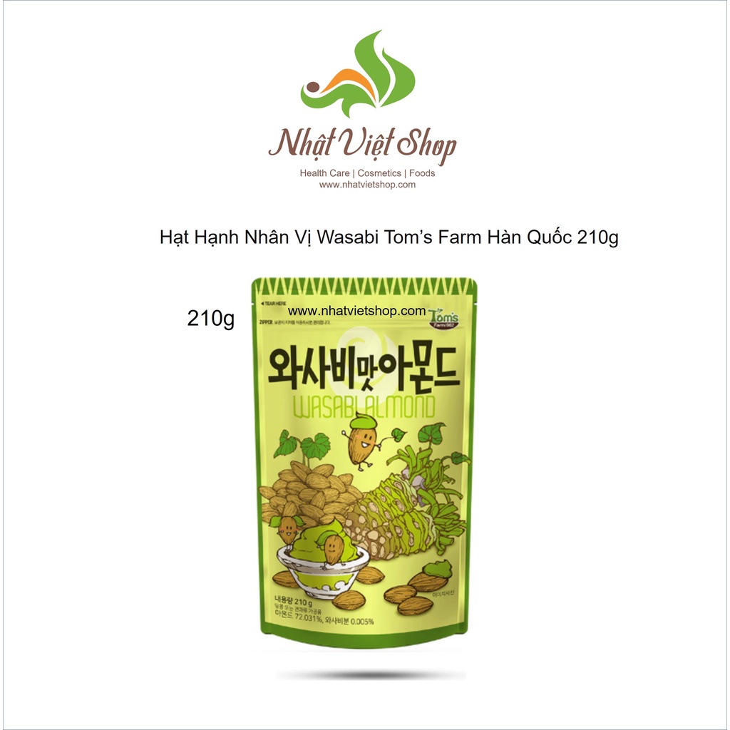 Hạt Hạnh Nhân Tẩm Vị Tom's Farm Hàn Quốc