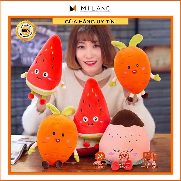 Gối ôm gấu bông hình quả dâu tây siêu cute