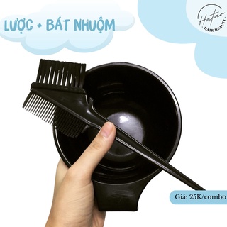 ComBo 1 bộ 4 món phụ kiện nhuộm tóc ( 1 Bát nhuộm , 1 Cọ nhuộm , 2 Đồ che tai )