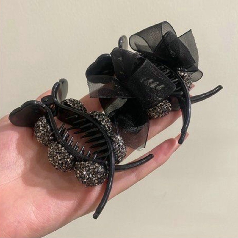 Kẹp Tóc Đính Bóng Ruy Băng Nơ Thời Trang 2022 Cho Nữ