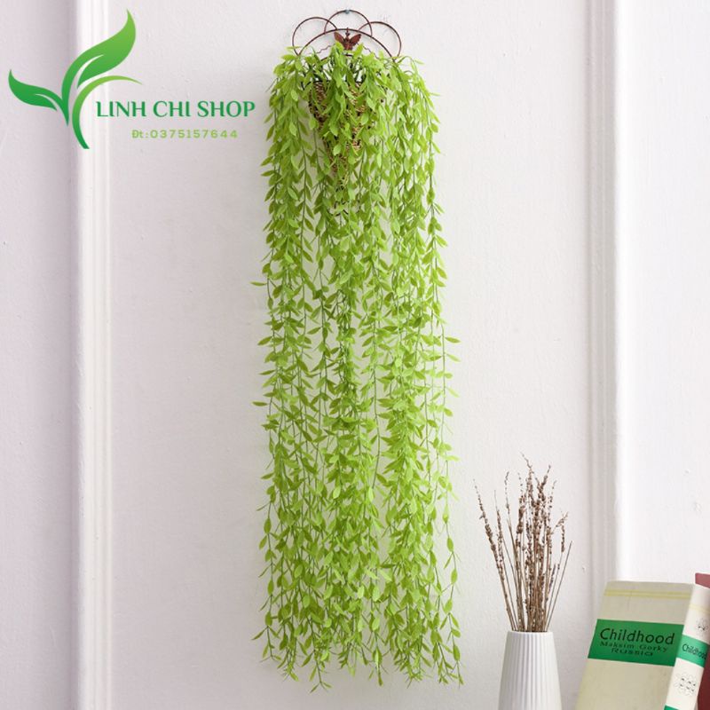 Hoa giả trang trí_Rủ lá cúc tần 102cm decor nhà cửa, ban công, sự kiện