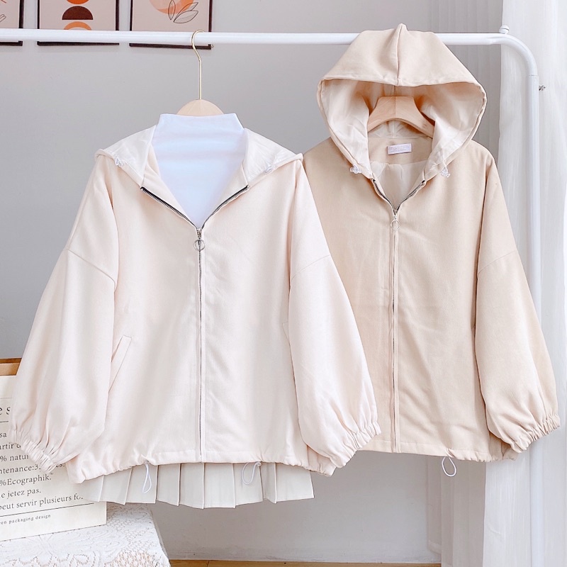Áo khoác nhung tăm 2 lớp