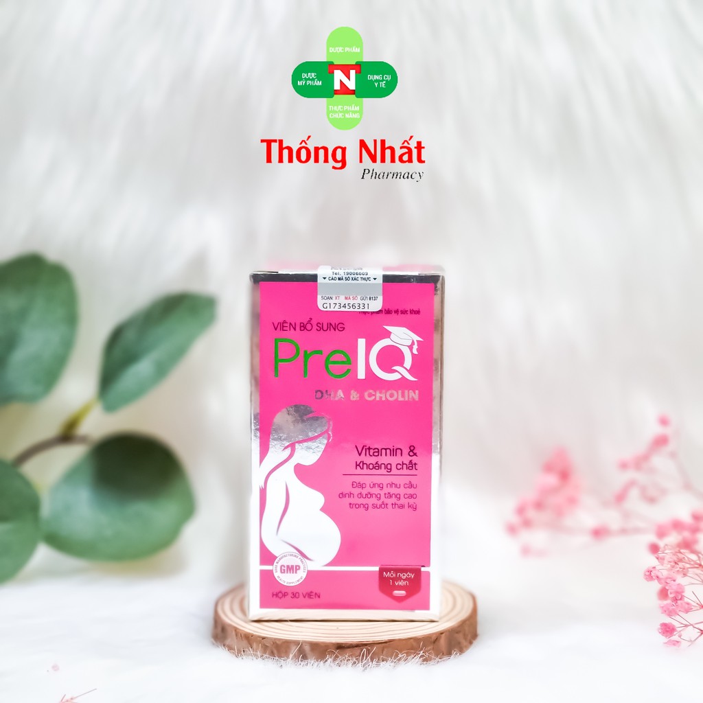 Viên uống bổ sung sắt cho bà bầu Pre IQ hộp 60 viên