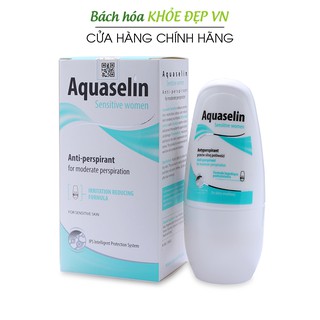 Aquaselin sensitive women 50ml Lăn khử mùi không mùi cho nữ mồ hôi nách nhẹ
