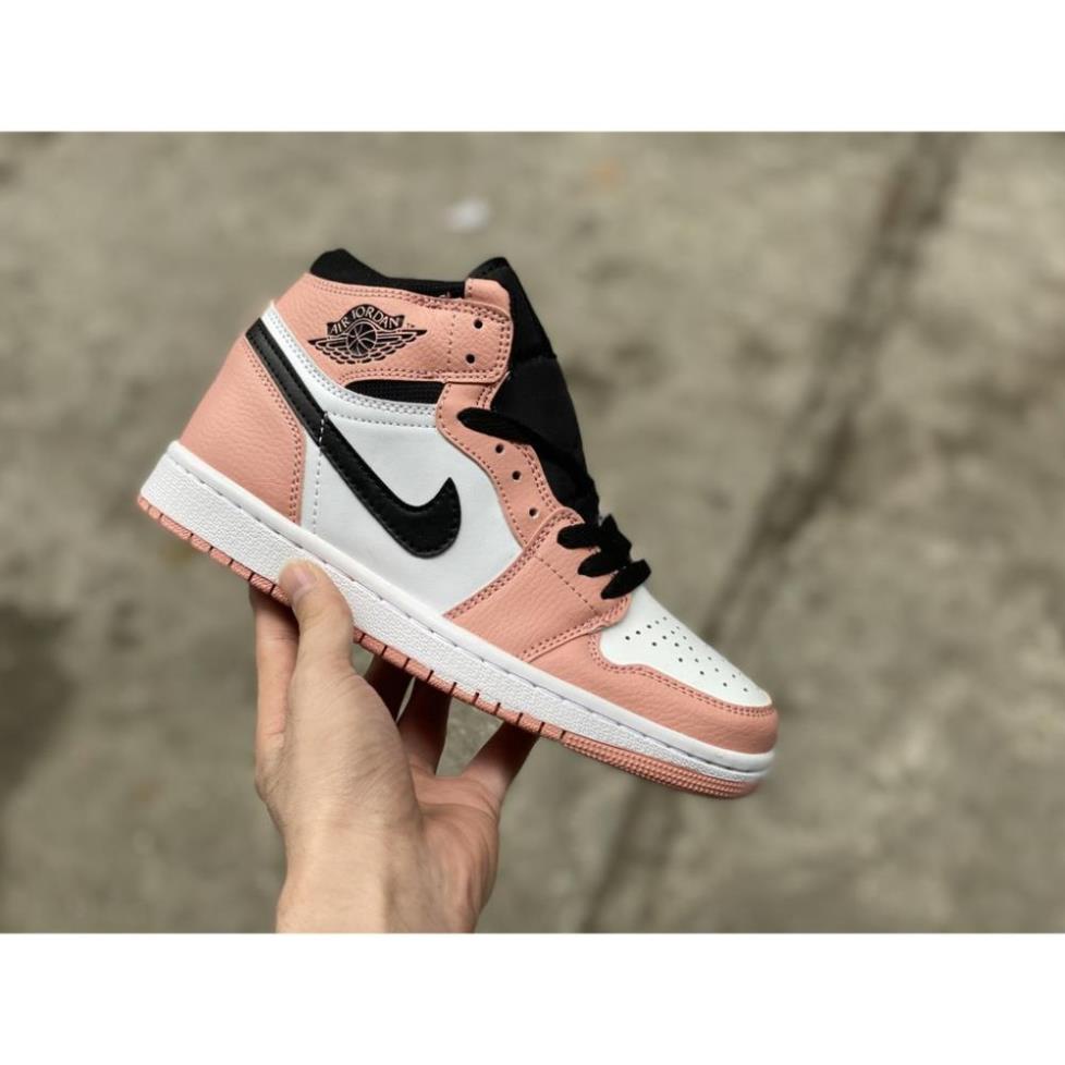 Giày Jordan Hồng Kẻ Đen Cổ Cao S.C- Full Box+ Phụ Kiện