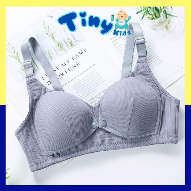 Áo lót bầu cho con bú sau sinh chống chảy xệ có cúc bấm trước, không gọng, đồ lót bầu - AL11 - Tiny Kids