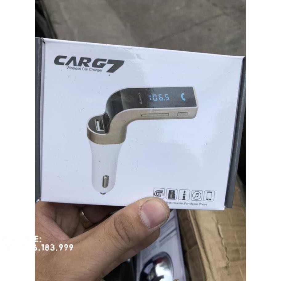 Tẩu Car G7 Sạc, nghe nhạc USB thẻ nhớ và Bluetooth trên ô tô ver 2020