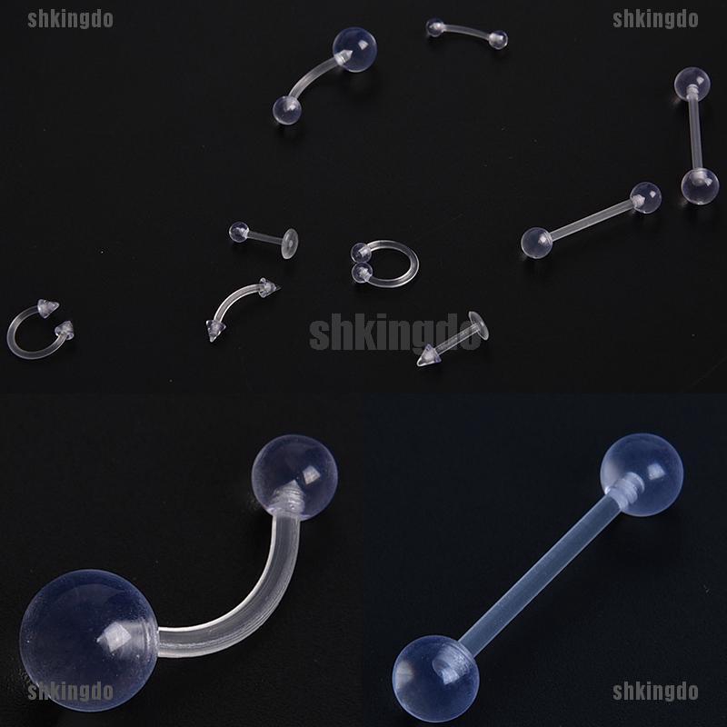 Khuyên xỏ cơ thể màu trong suốt kiểu dáng dễ thương