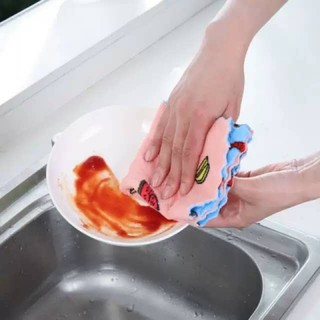 [GIÁ SỈ] Combo 10 Khăn lau chén hoa quả vuông (25x25cm)