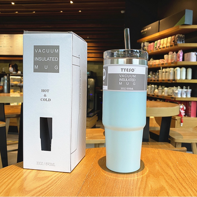 Ly giữ nhiệt Tyeso 890ml , có ống hút . kèm quà tặng | BigBuy360 - bigbuy360.vn