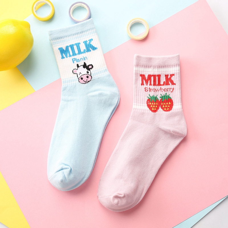 Tất nữ mềm mại in hình dễ thương