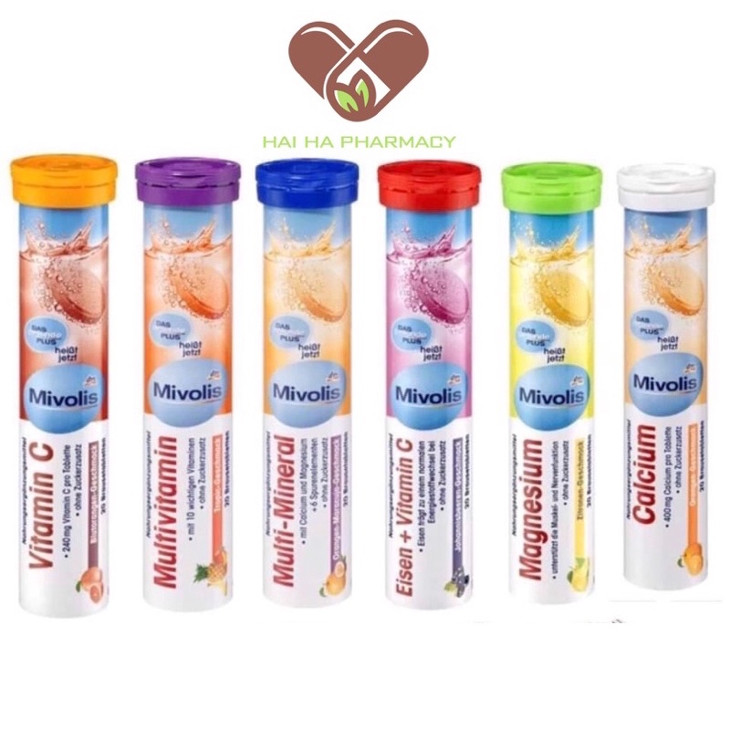 HÀNG CẬN DATE Sủi Mivolis nội địa Đức tuýp 20 viên - bổ sung vitamin tăng đề kháng