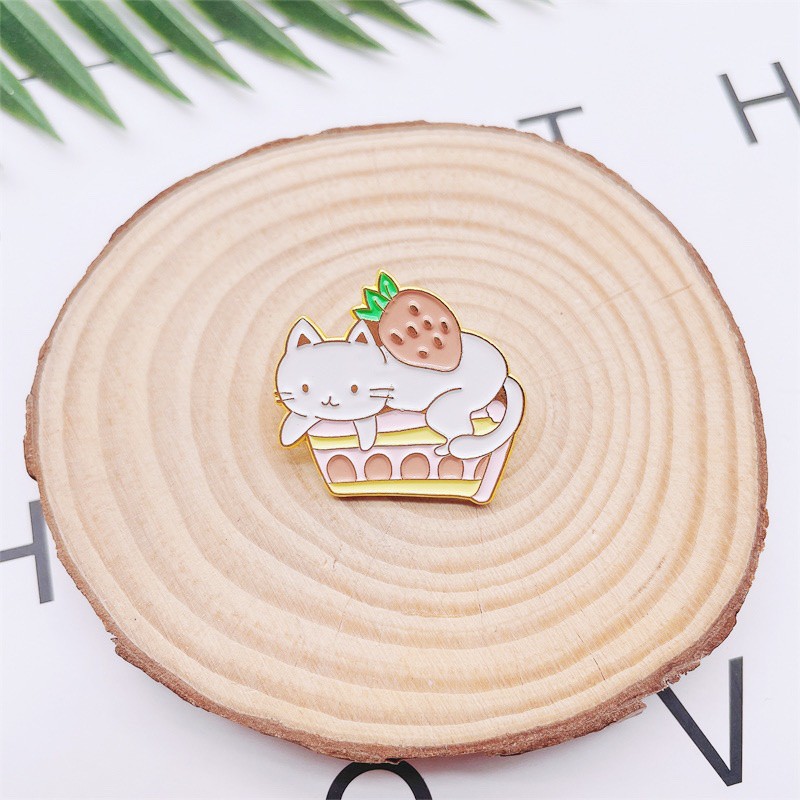 Huy hiệu balo, enamel pin cài áo bữa tiệc sinh nhật của Mèo │ kim loại chống rỉ sét │ xem thêm ở phần MÔ TẢ SẢN PHẨM