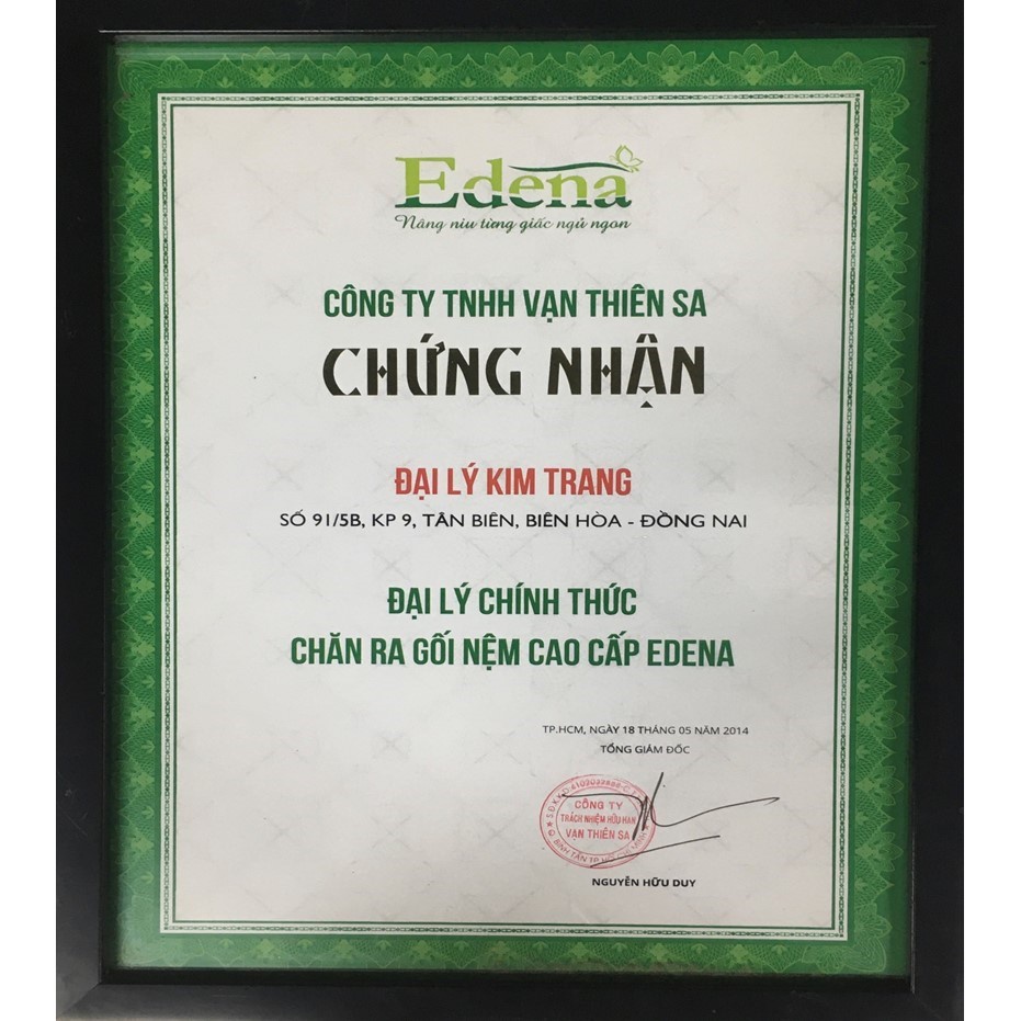 GA (Drap) Nệm Coton Solid Edena Mẫu 351 - CHÍNH HÃNG, CAO CẤP