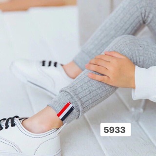 Quần legging len bo gấu