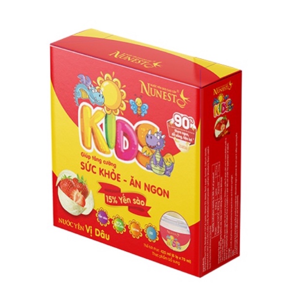 Nước yến sào cao cấp Nunest kids cho trẻ em (Lốc 6 lọ x 70ml)