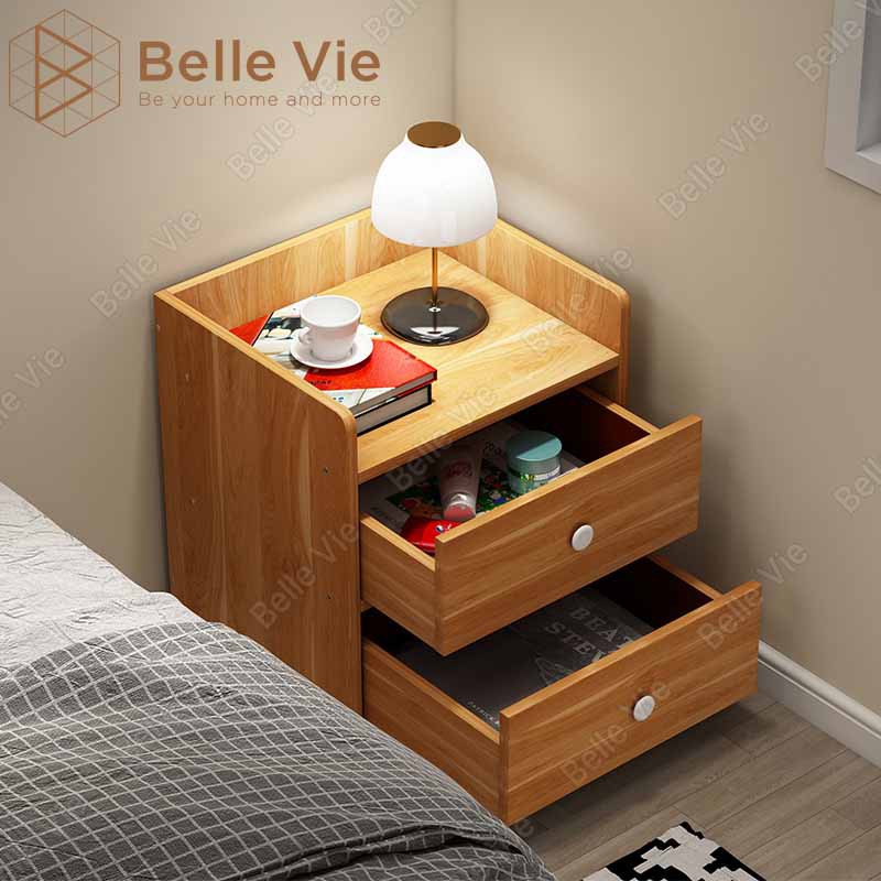 Tủ Đầu Giường BELLEVIE Tab Để Đầu Giường Gỗ Trang Trí, Kệ Để Đồ Đa Năng Có Ngăn Kéo Thiết Kế Lắp Ráp Đơn Giản