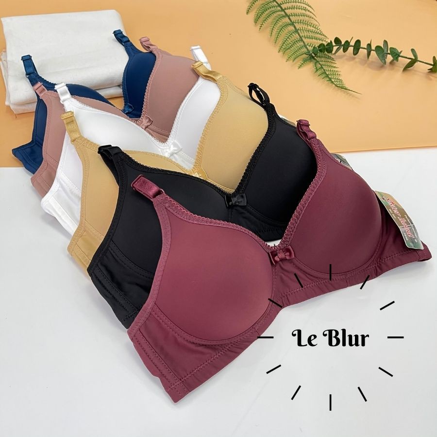 Áo Lót Nữ Không Gọng Không Đệm Mút, Áo Ngực Trơn Cup B Mát Mền Thái Lan Sisterhood 643, Leblur