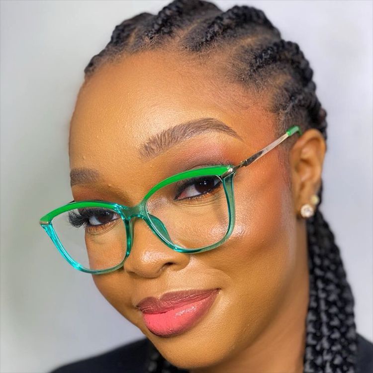 Kính Mát Mắt Mèo Tròng Phẳng Thời Trang Retro Phương Tây Cho Nữ