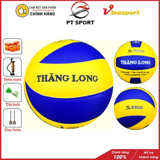 Bóng Chuyền Thăng Long da PU Cao cấp  (PU6600 xoáy, PU6600 ) tặng bơm mini + túi lưới + kim bơm CHÍNH HÃNG