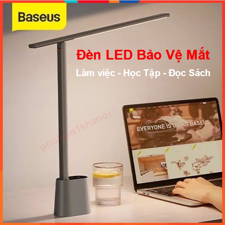 Đèn LED để bàn chống mỏi mắt, chống cận Baseus DGZG-02, pin 2200mAh Hỗ Trợ Làm Việc , Học Tập , Đọc Sách