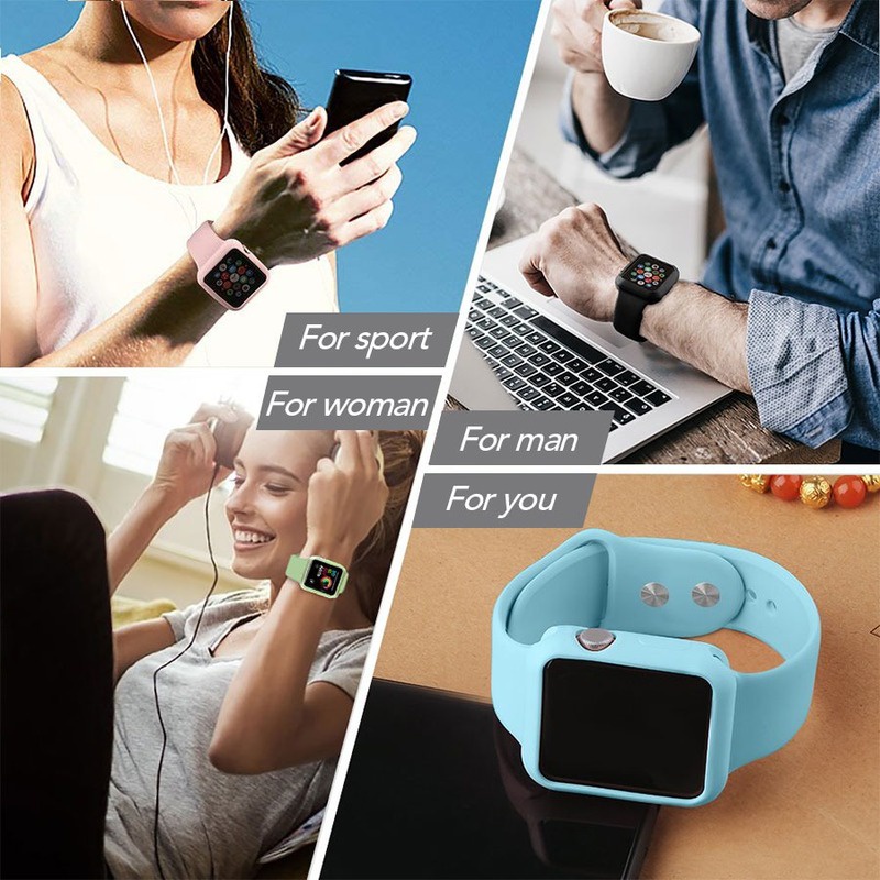 Ốp Bảo Vệ Bằng Silicone Mềm Màu Kẹo Newst Năm 2022 Cho Apple Watch 3 2 1 42MM 38MM iWatch 4 5 6 7 SE 40MM 44MM