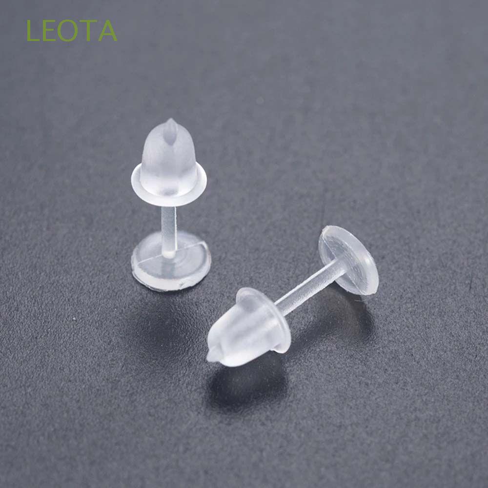 Bộ 50 Khuyên Tai Nhựa Trong Suốt Thay Thế Nhiều Màu Sắc Bảo Vệ Tai Cho Nữ