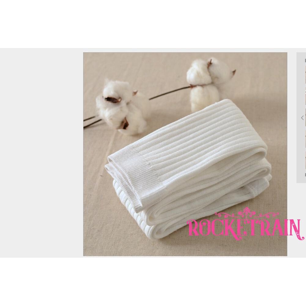 Quần tất màu trơn chất liệu cotton cho bé