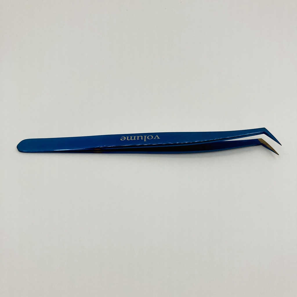 Nhíp gắp volume xanh MŨI VUÔNG phủ nhám _dụng cụ mi_keo nối mi_uốn mi_mi khay_mi fan_THÚY HÀ