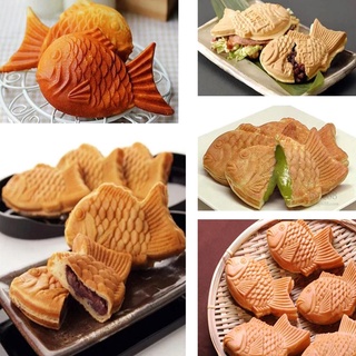 Máy làm bánh cá nhỏ công nghiệp 1650W gia nhiệt kép 2 mặt, chống dính teflon siêu bền
