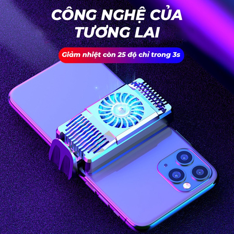 Quạt Tản Nhiệt Điện Thoại Chơi Game Sò Lạnh AH101 - Nhỏ gọn - Cao cấp công nghệ mới - Giảm nhiệt 3s