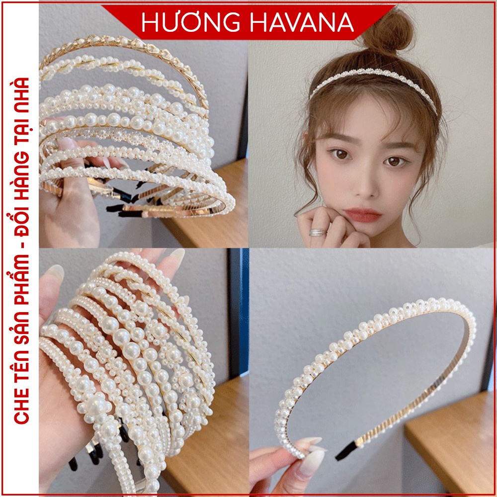 Bờm tóc hạt ngọc phong cách Hàn Quốc - Mẫu đẹp Havana BT03