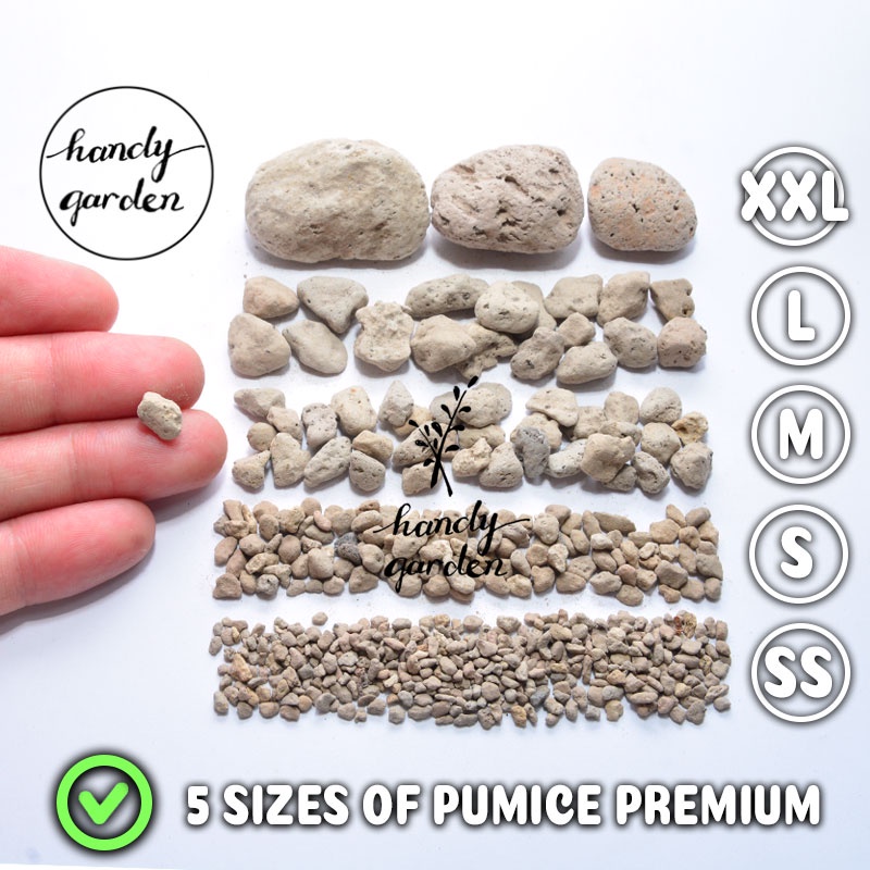 3 Lít đá Pumice Premium, nặng 1.4kg đến 2kg, đá lông vũ, đá bọt Indonesia