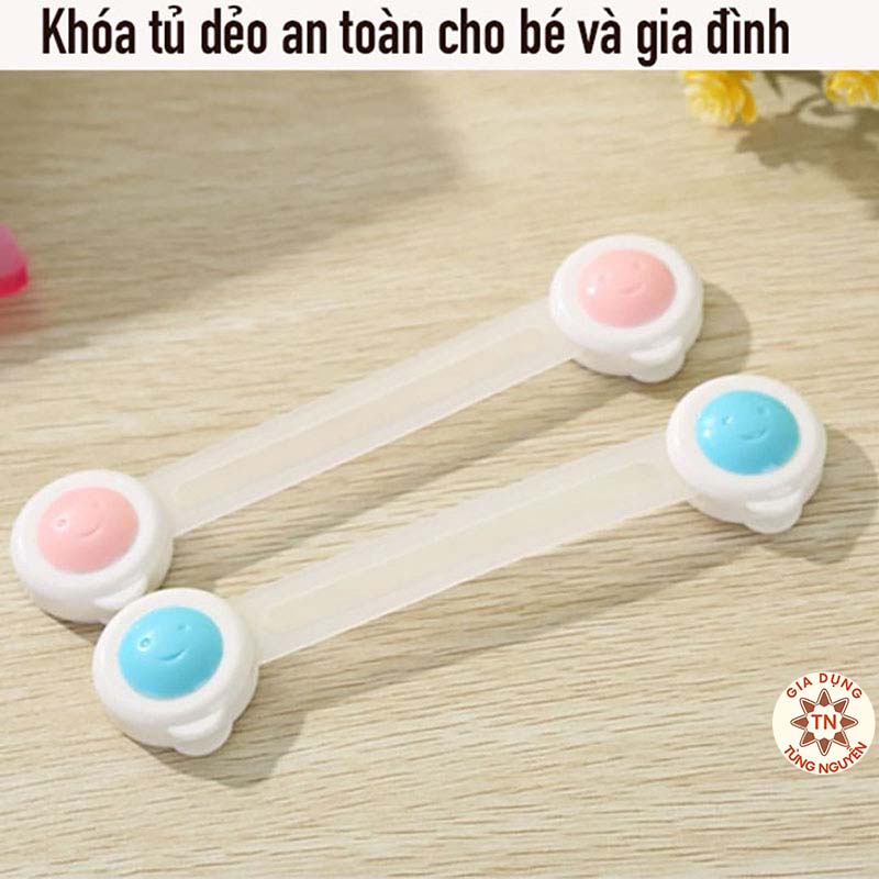 Khóa Giây Cửa Tủ Lạnh Mini, khóa tủ vải đựng quần áo, tủ nhựa, tủ giày gỗ thông minh siêu bền [KHOÁ TỦ DẺO]