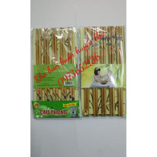 Bộ 10 đôi đũa tre hoa văn cao cấp