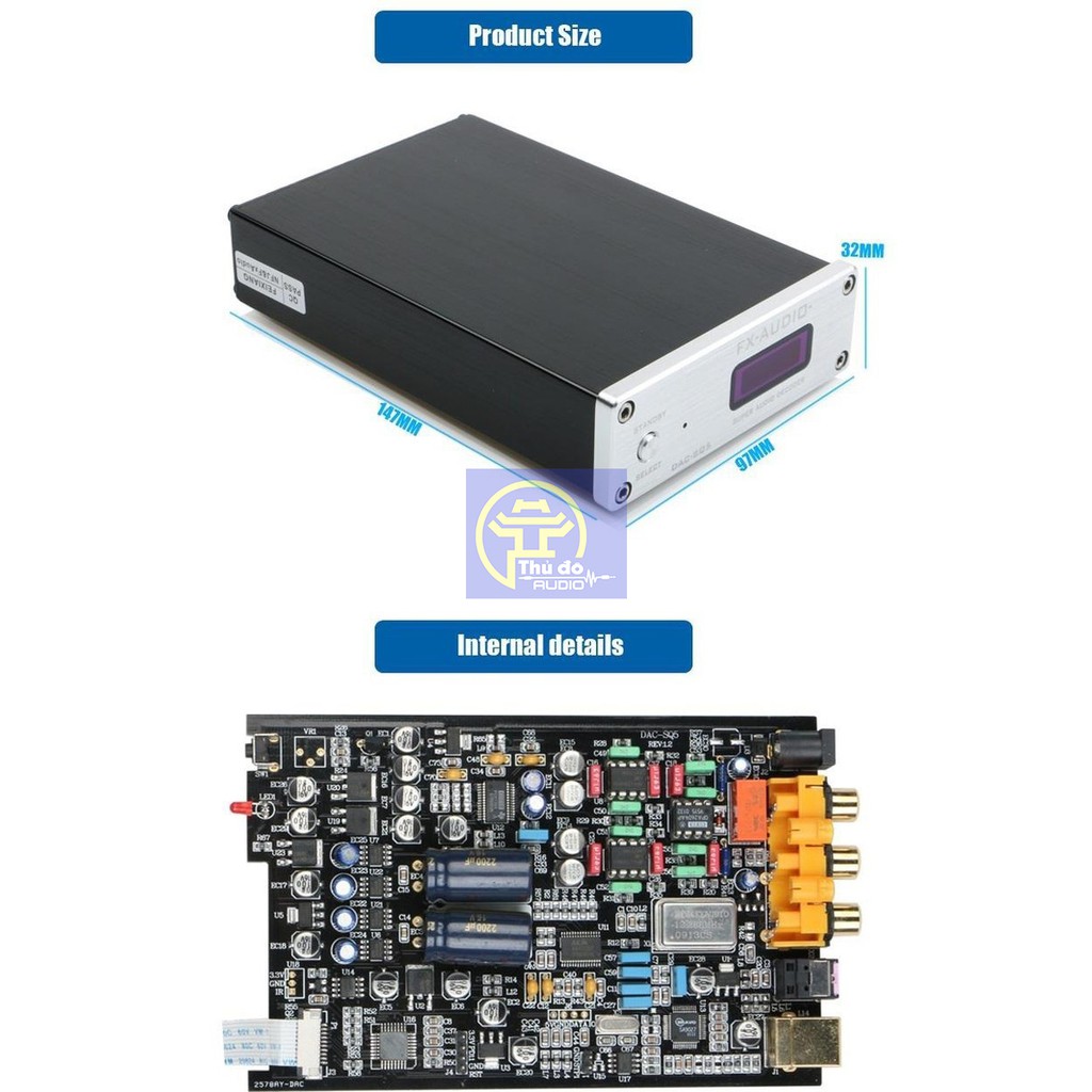 [CHÍNH HÃNG] DAC FX - AUDIO SQ5 DAC NGHE NHẠC HAY 24bit/192Khz Model mới nhất