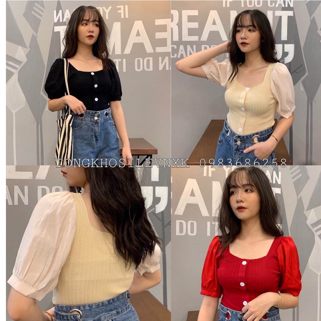 ÁO LEN TAY BỒNG MONTOGHI QUẢNG CHÂU HOT