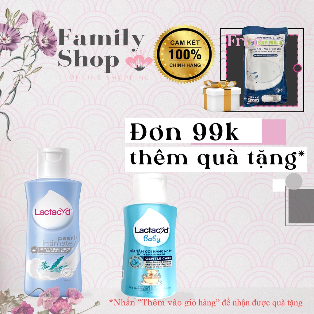 1 Lactacyd Sữa Tắm Trẻ Em Và Dung Dịch Vệ Sinh Phụ Nữ Loại 60ml.
