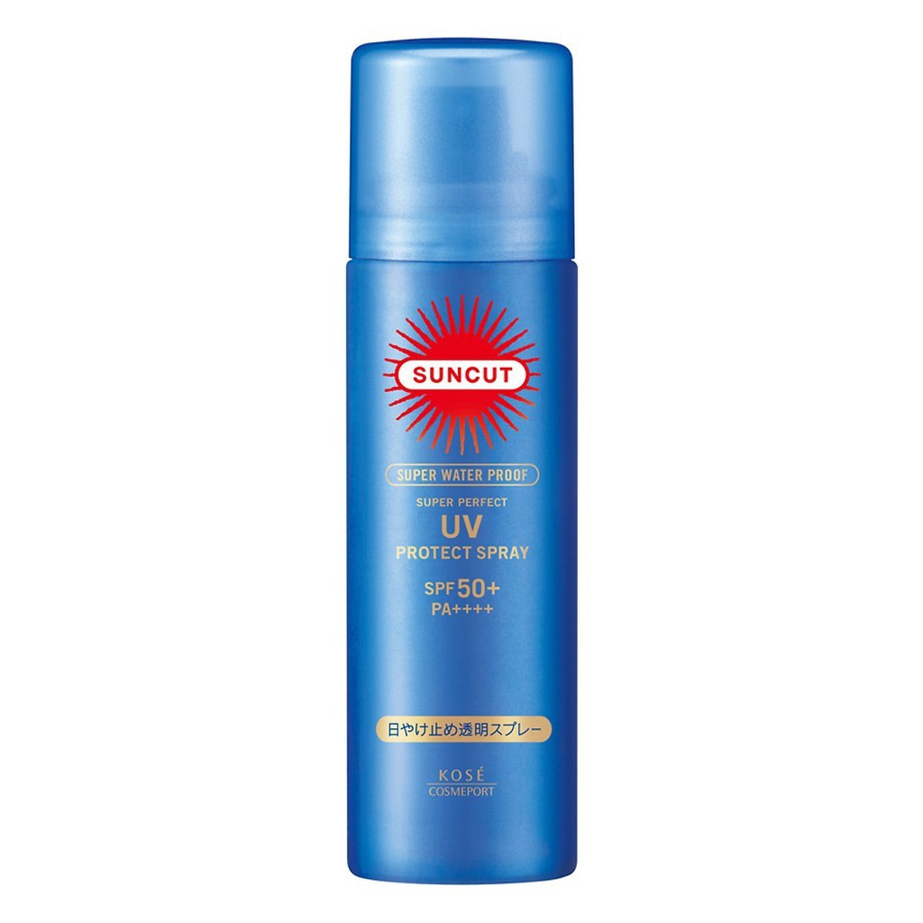 Xịt Chống Nắng Kose Suncut Protect Spray SPF50+/PA++++ 60g màu xanh