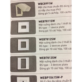 Mặt 1, 2, 3 panasonic vuông