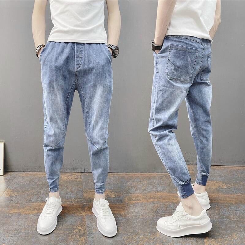 [ĐỘC & LẠ] Quần jean nam ống bó trơn phối túi hộp cực đẹp, chất bò cao cấp, Hoàng Brother Fashion chuyên quần bò áo bò