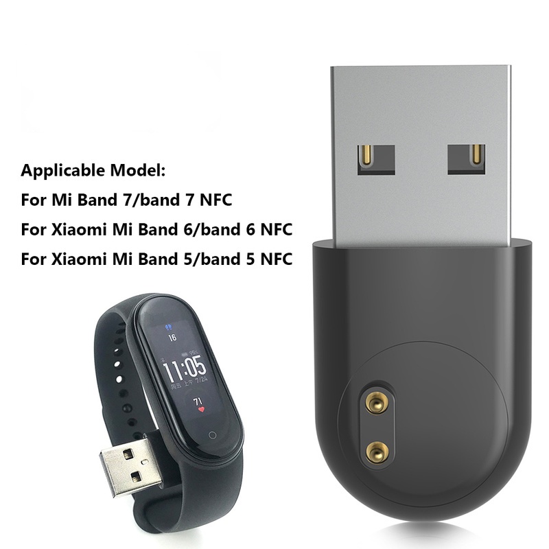 Đầu Sạc USB Mini Cho Vòng Đeo Tay Thông Minh Xiaomi Mi Band 7 6 5/USB